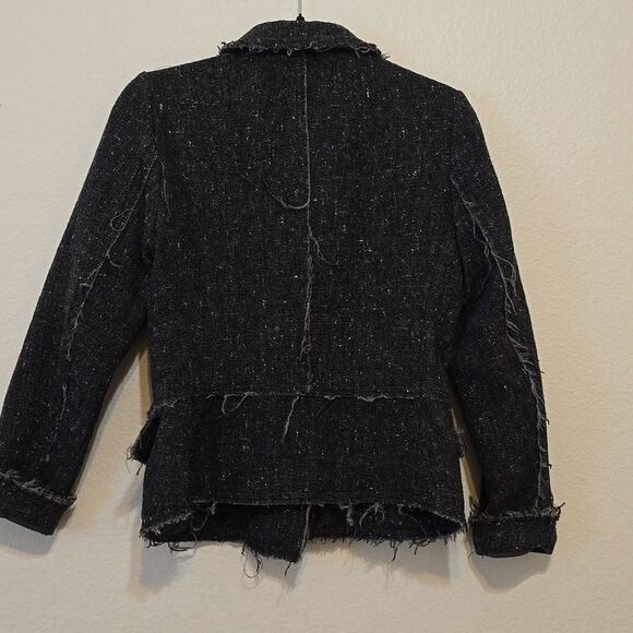 All Saints Wool Coat /Women gray Wool/angora blendTweed Jacket size me… - Picture 5 of 12